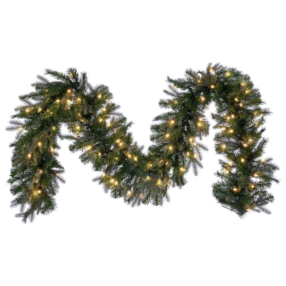 Picture of Vickerman K224315LED 9 ft. x 14 in. Douglas Fir DuraLit 100 Warm White Garland, Green