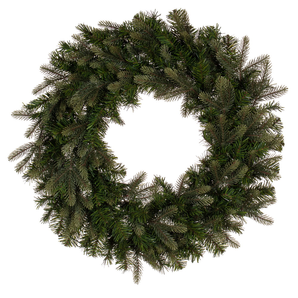 36 in. Douglas Fir 450 Tips Wreath, Green