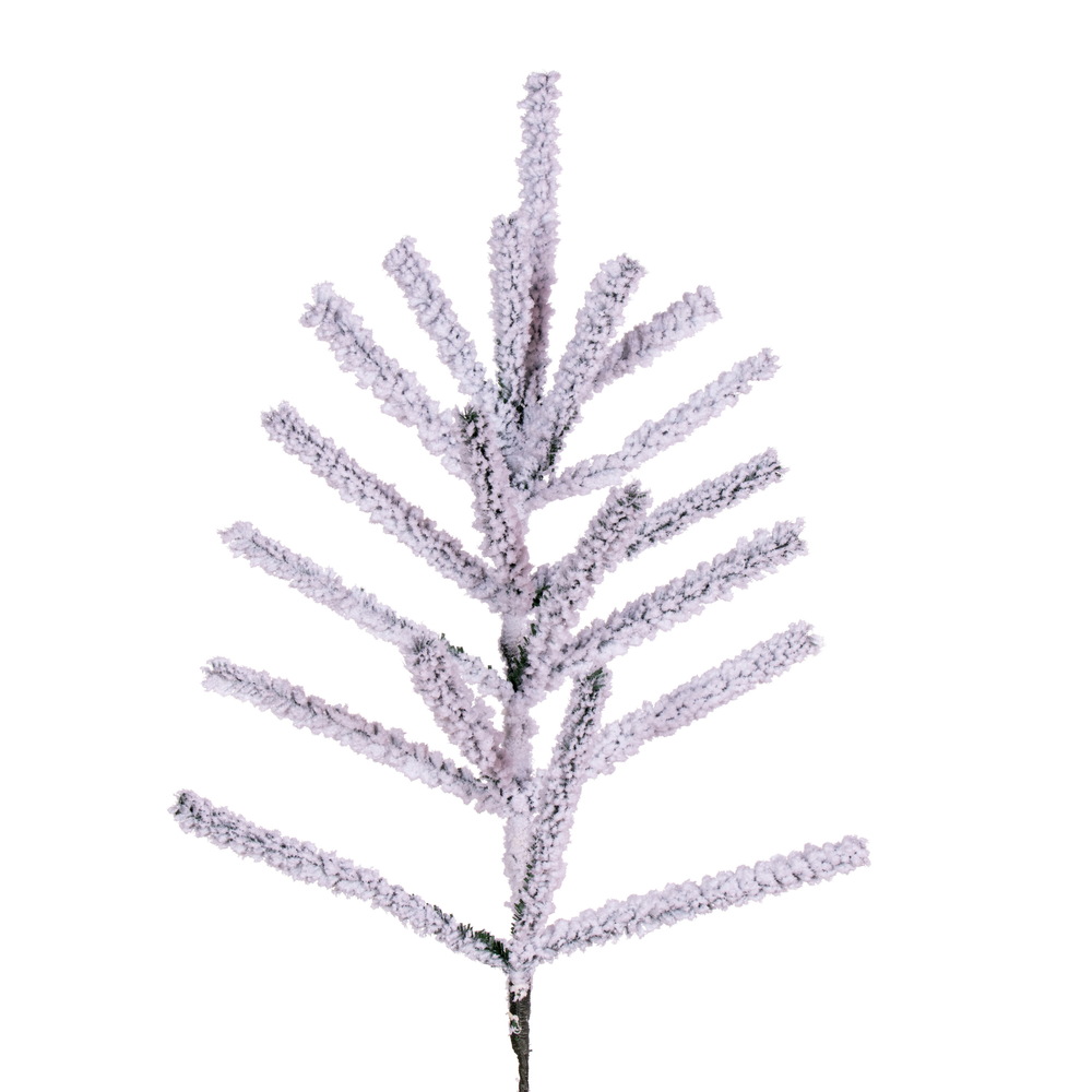 24 in. Flocked Pistol Pine Spray - White - Pack of 3