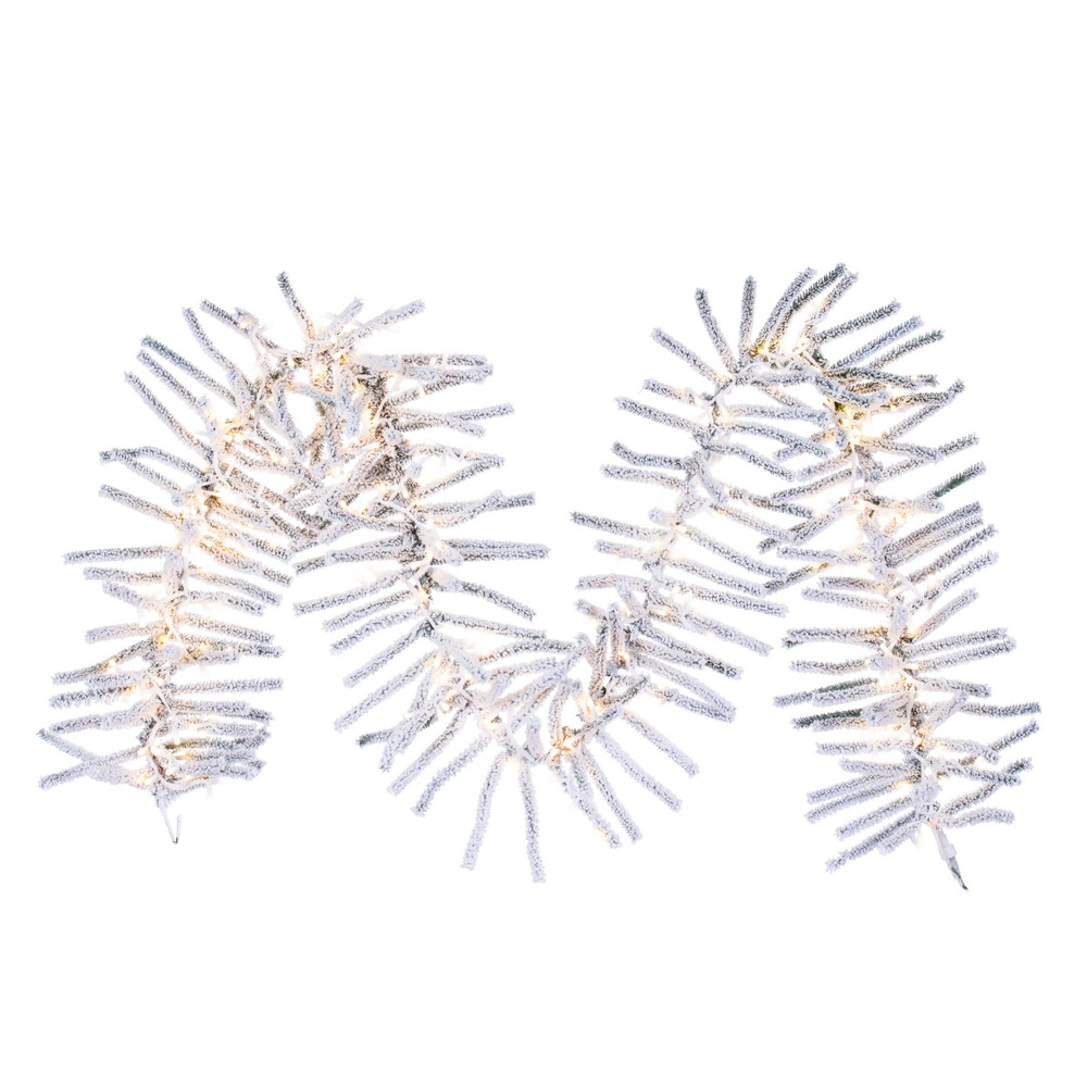 9 x 14 in. Flocked Pistol Garland with 3mm LED light 300 W