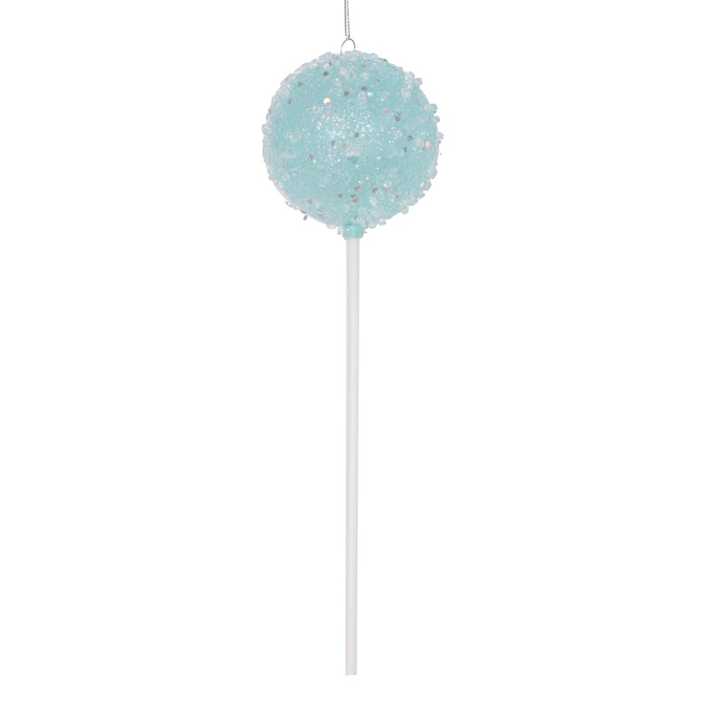 Picture of Vickerman MT222002 10 in. Round Lollipop Ornament, Blue - 3 per Bag