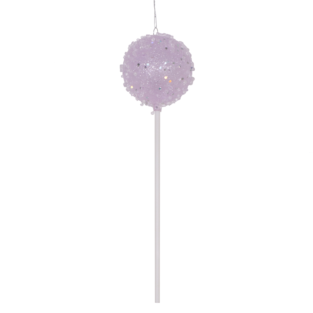 Picture of Vickerman MT222066 10 in. Round Lollipop Ornament, Purple - 3 per Bag