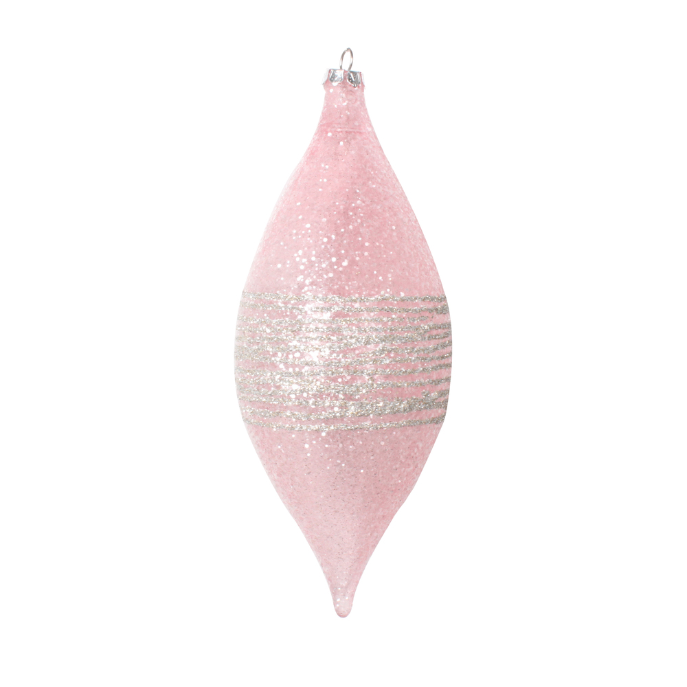 Picture of Vickerman MT222779 7 in. Shuttle Ornament, Light Pink - 4 per Bag