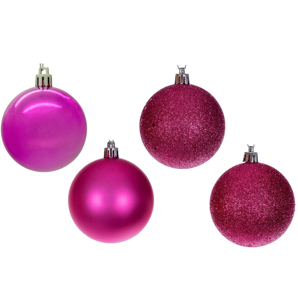 2.75 in. Ball Ornament, Hot Pink & Assorted Color - 20 Per Box - Pack of 12