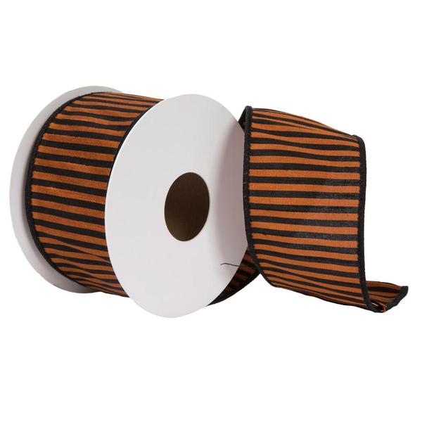 2.5 in. x 10 Yard Orange Halloween Stripe Ribbon