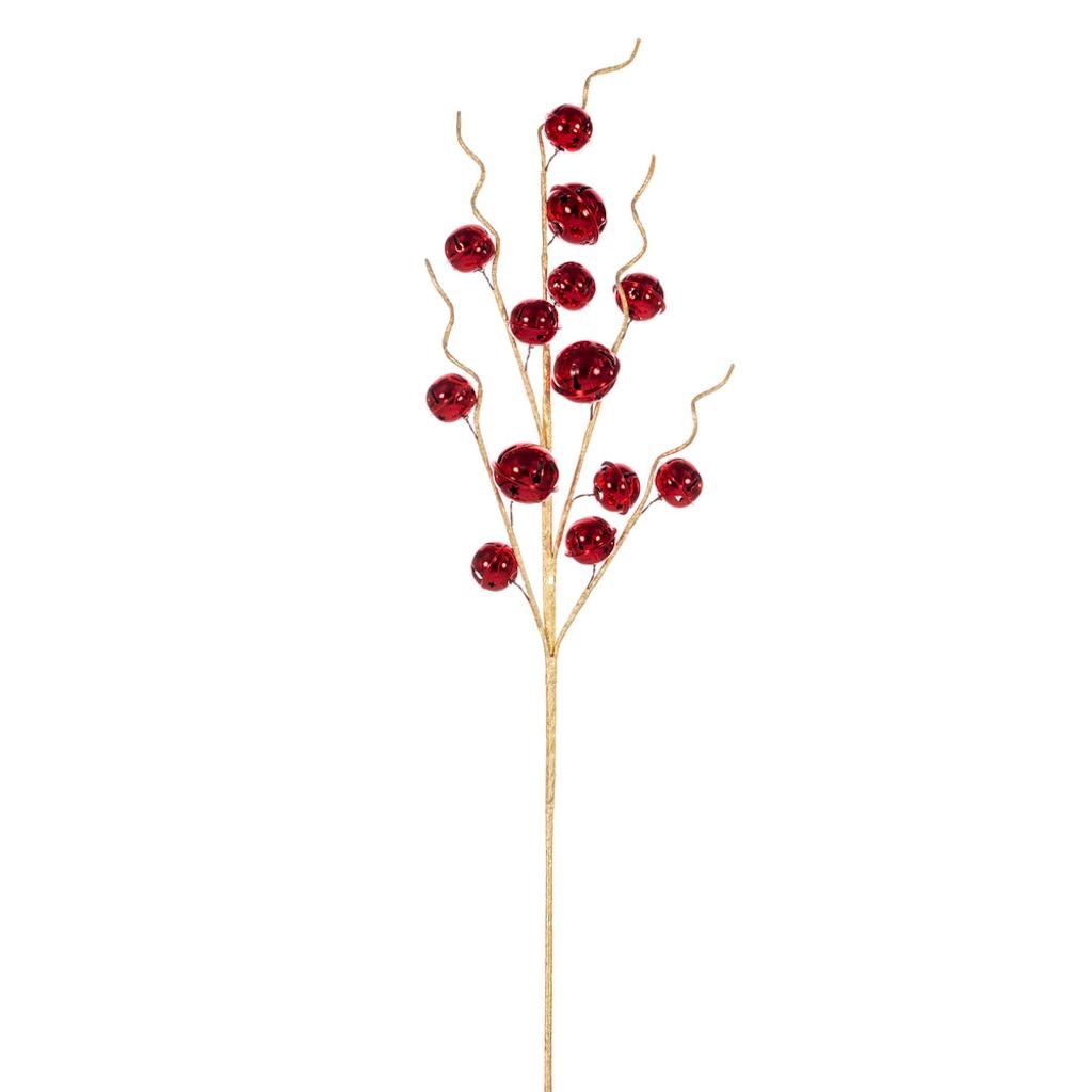 Picture of Vickerman FQ220503 33 in. Red Metal Jingle Bell Spray, 2 Piece per Bag 