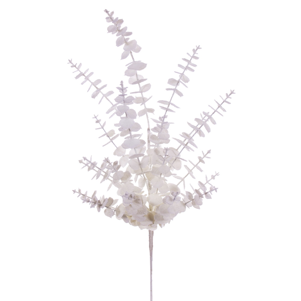 28 in. Eucalyptus Snowy Spray - White - Pack of 2