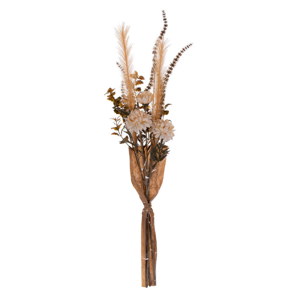25 in. Artificial Dried Mix Straw Flower & Pampas Bouquet, Multi Color