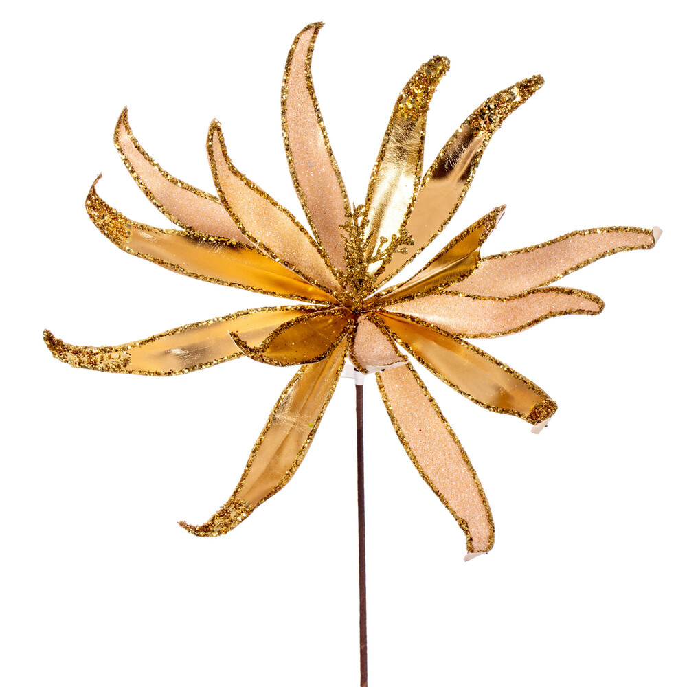 24 in. Metallic Frosted Glitter Papyrus Spray, Gold - 2 per Bag