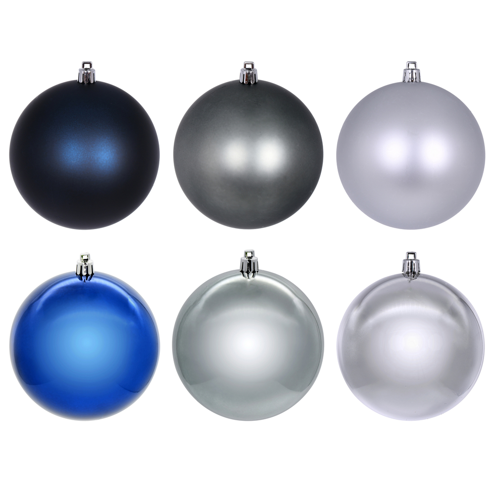 N220164 2.4 in. Midnight Blue, Pewter & Silver Assortment - Pack of 18
