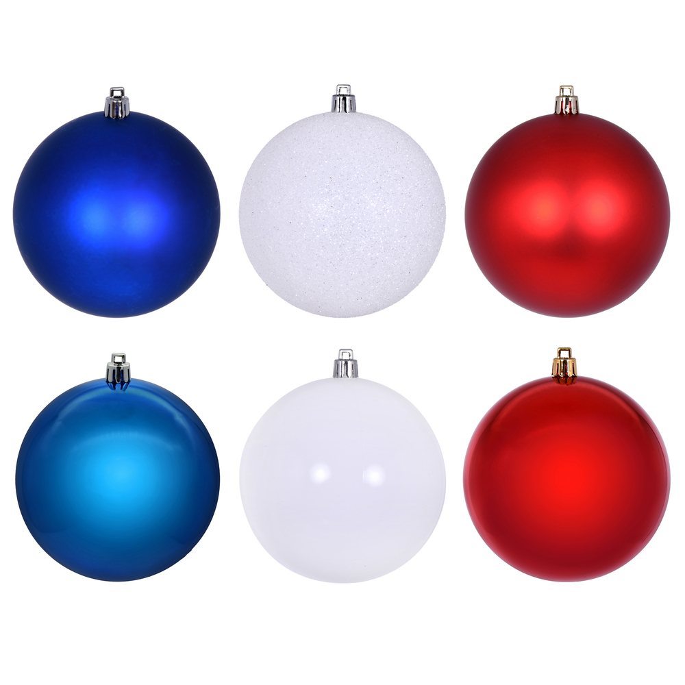 N220168 2.4 in. Assortment Ornament, Red, White & Blue - 18 per box