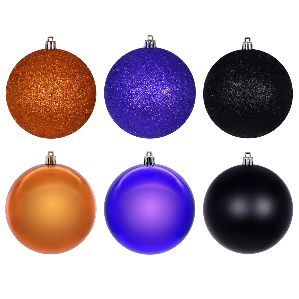 3 in. Assortment Ornament, Purple, Orange & Black - 24 per Box