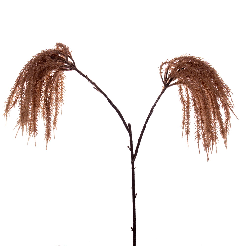 39 in. Glitter Reed Spray, Light Brown - 2 per Bundle