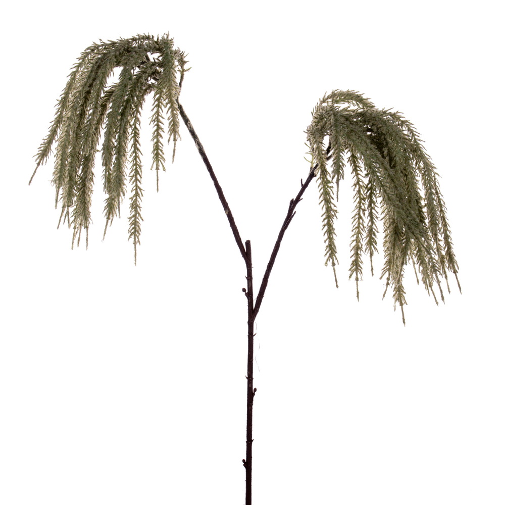 39 in. Glitter Reed Spray, Green - 2 per Bundle