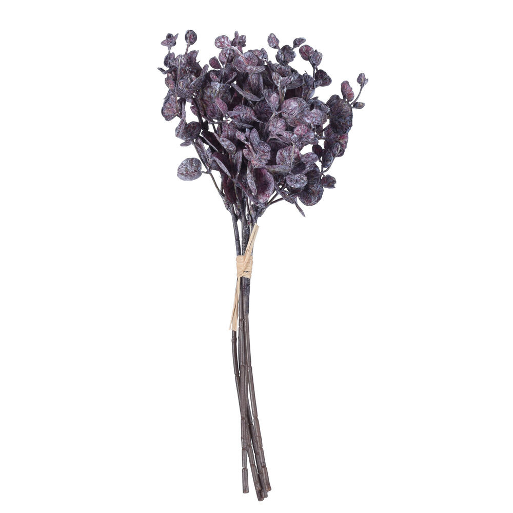14 in. Eucalyptus Bundle, Purple - 3 Piece Per Bag