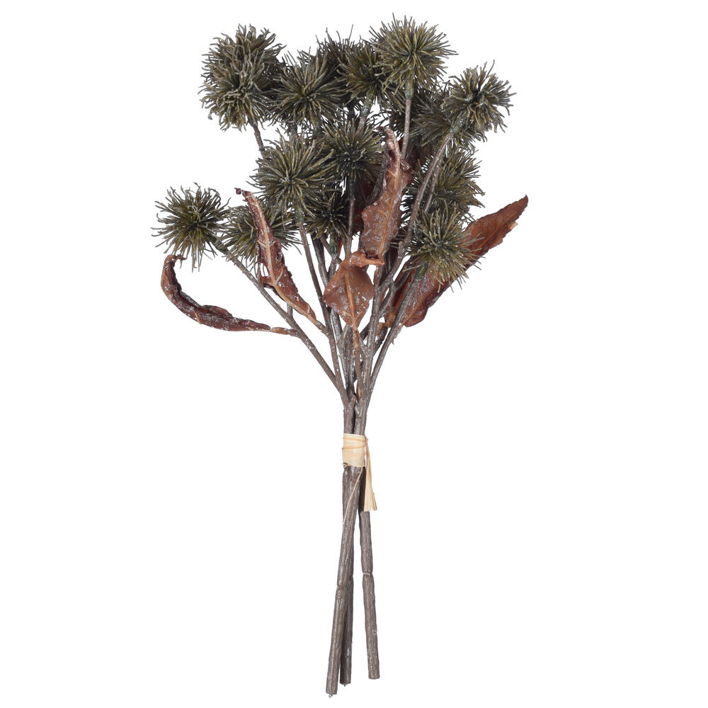 15 in. Earth Flower Bundle, Green - 2 Piece Per Bag