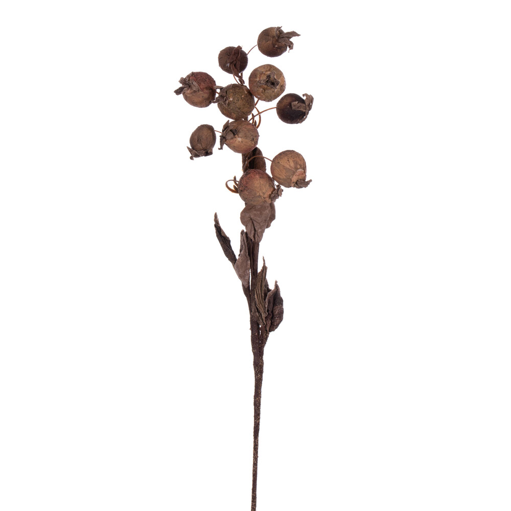 18 in. Artificial Dried Fruit Spray, Rust - 3 Piece Per Bag
