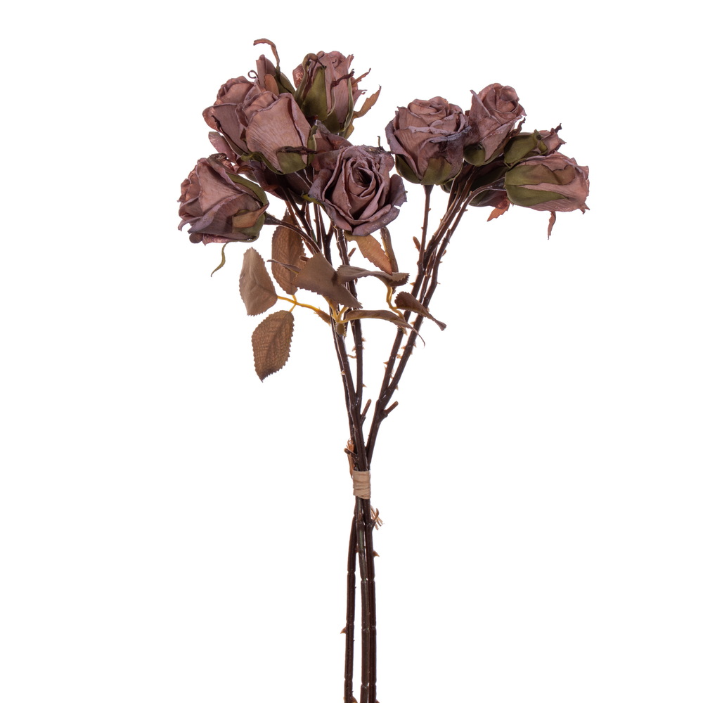 16.5 in. Dried Rose Bundle Spray, Light Mauve