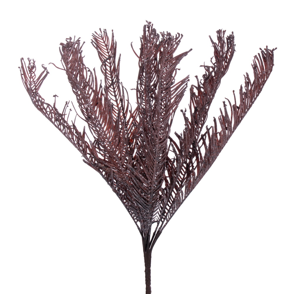 21 in. Dry Sago Palm Bush, Brown