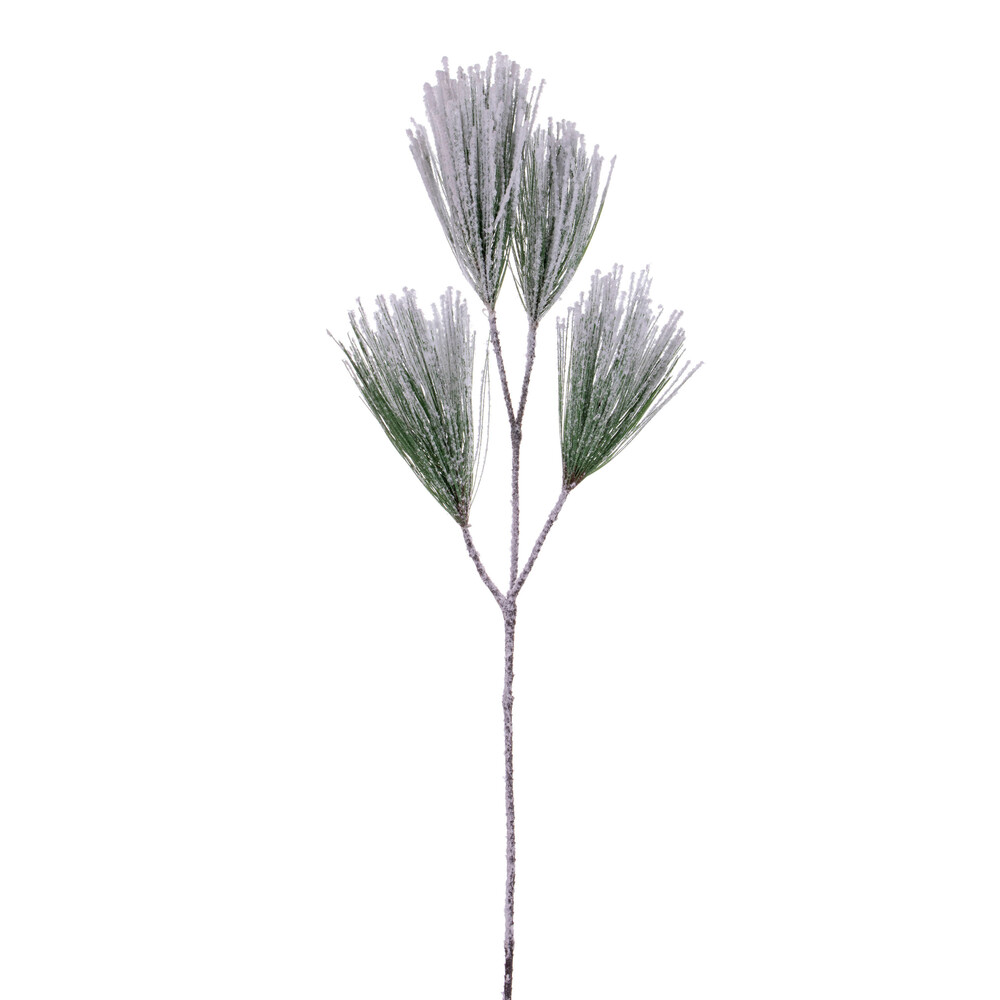 25 in. Snow Pine Needle Spray, Green - 3 per Bag