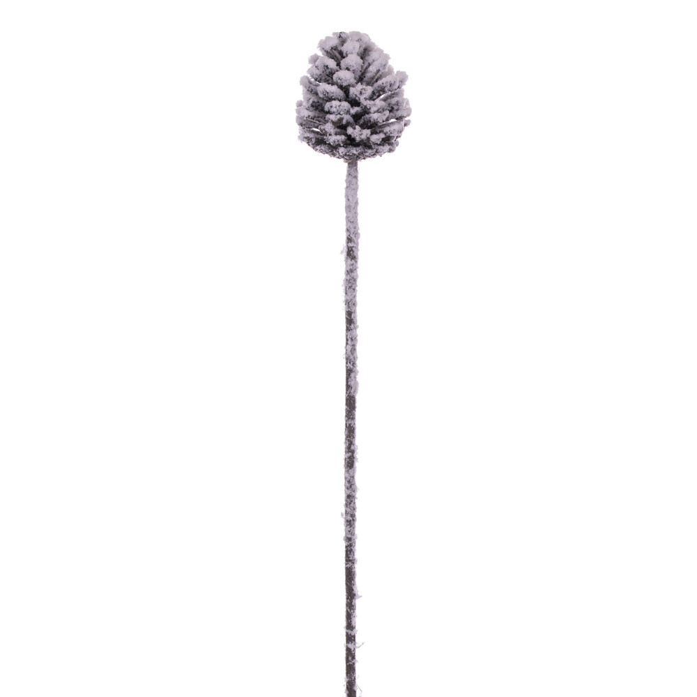 27 in. Glitter Snow Pinecone Spray, Brown - 4 per Bag