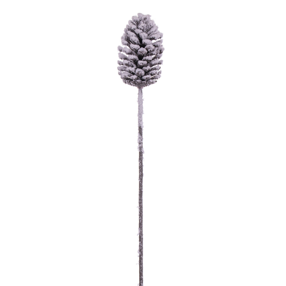 28.5 in. Glitter Snow Pinecone Spray, Brown - 3 per Bag
