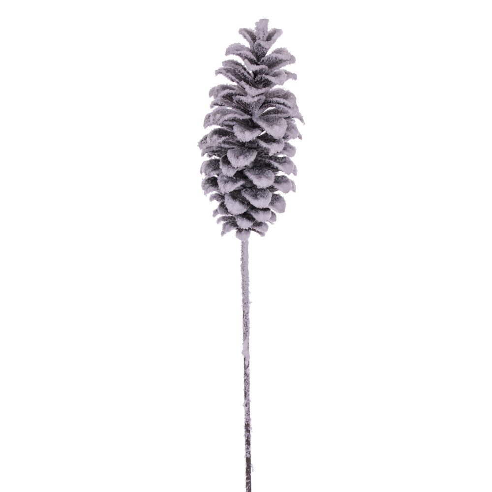 33 in. Grand Glitter Snow Pinecone Spray, Brown