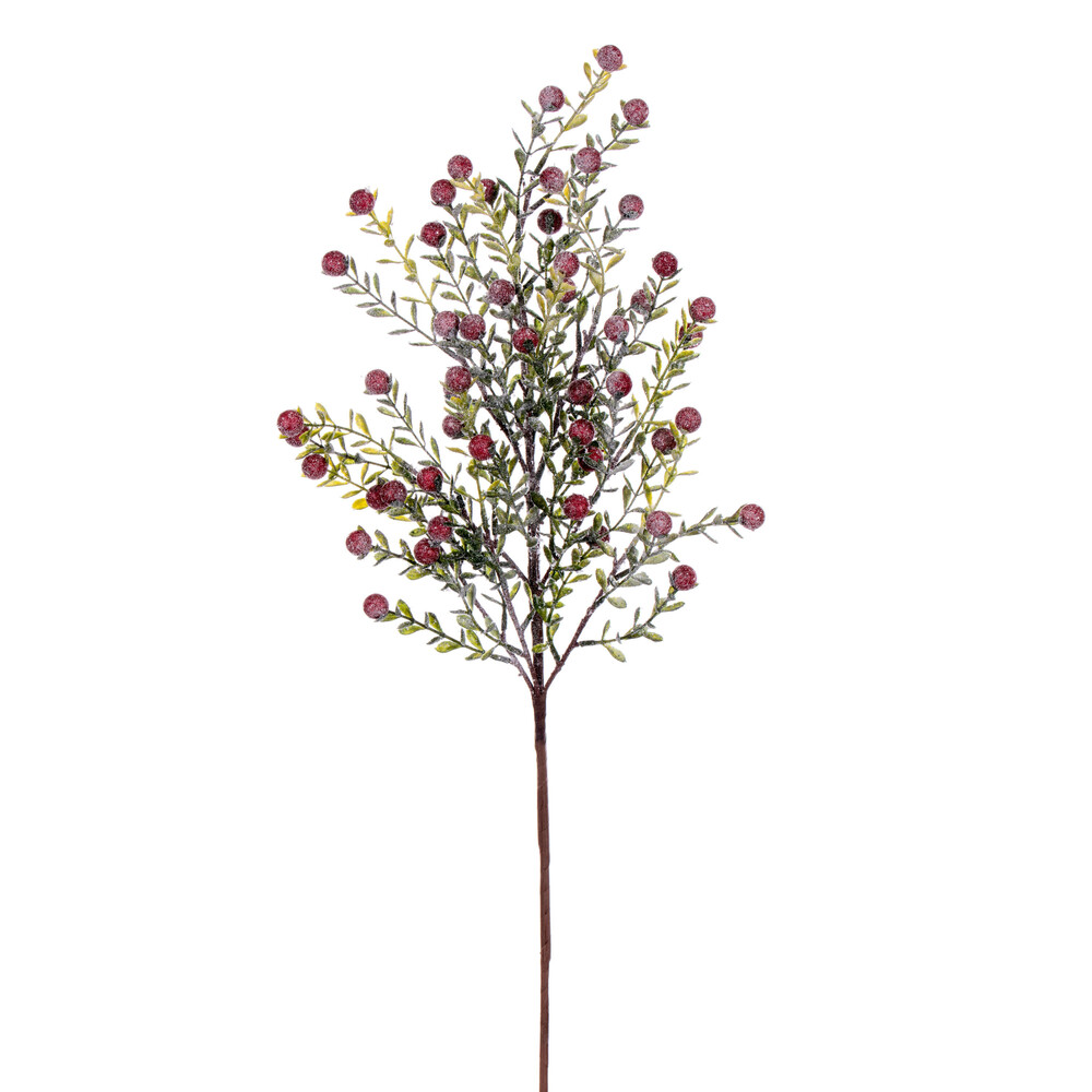 20.5 in. Frosted Berry Greenery Spray, Red - 3 per Bag
