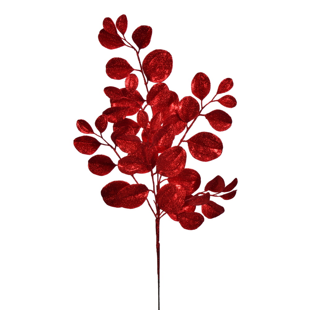 25 in. Dogwood Glitter Spray - Red - Pack of 3
