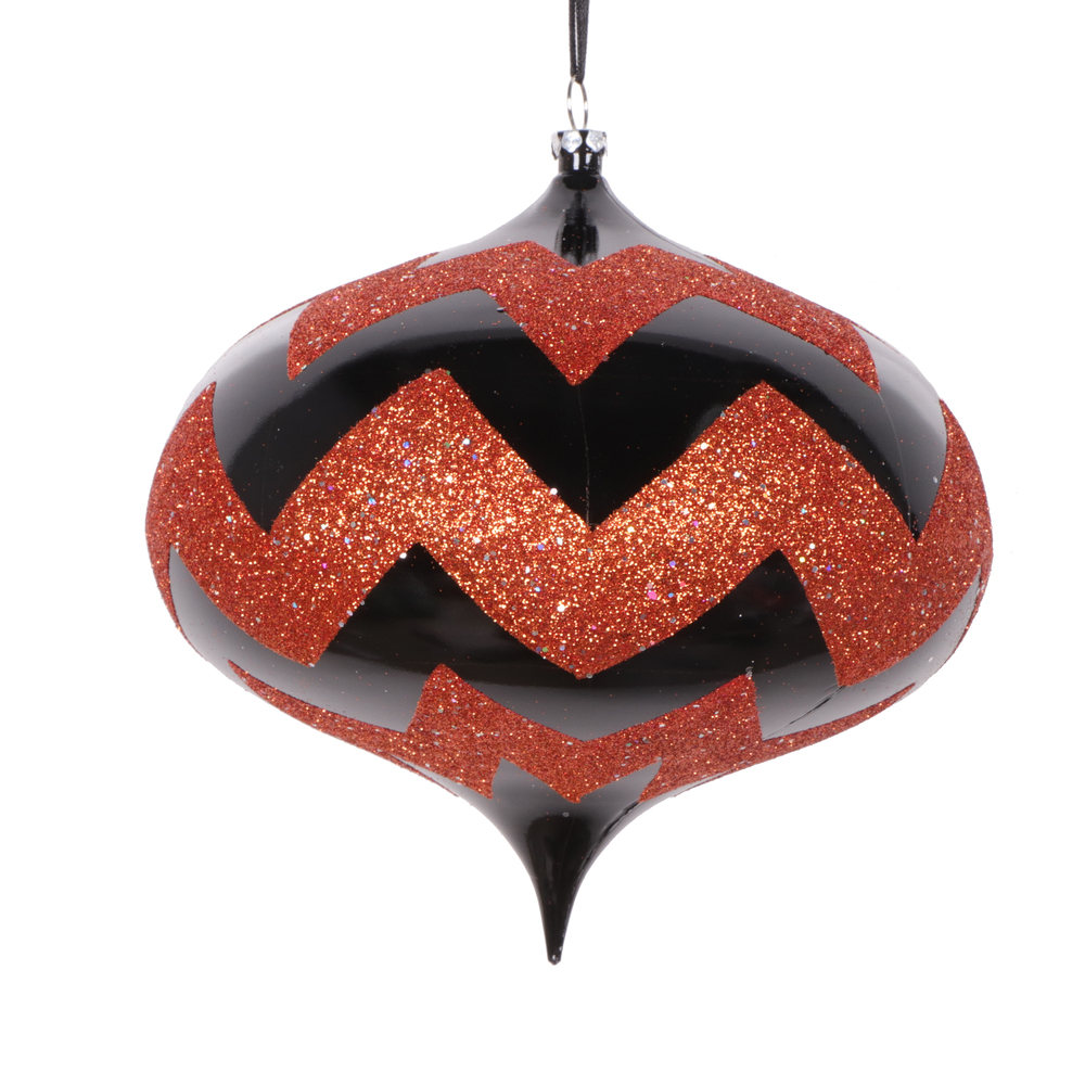 Picture of Vickerman MT2210720 6.3 in. Orange Onion Ornament, Black - 2 per Bag