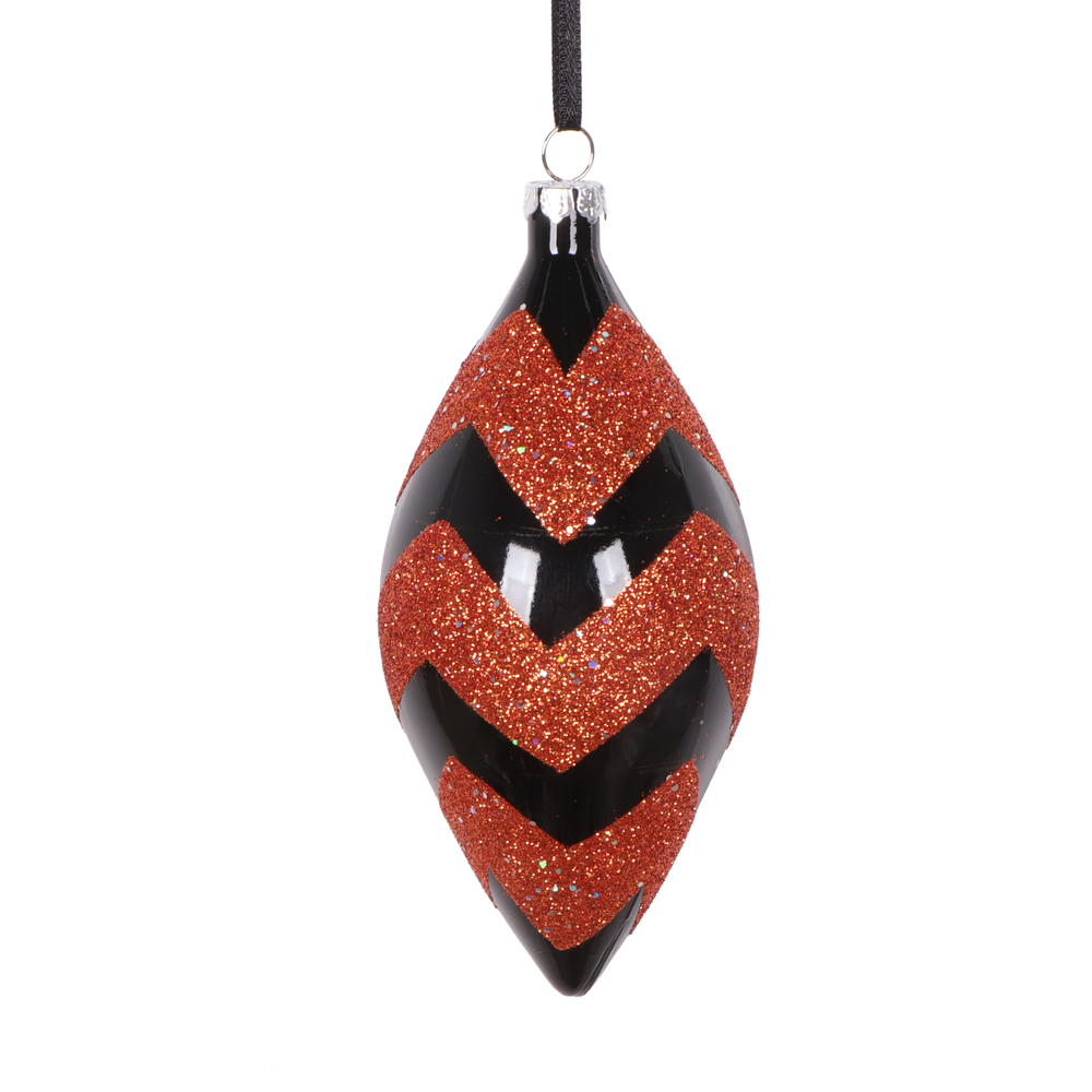 Picture of Vickerman MT2210910 5 in. Orange Shuttle Ornament, Black - 4 per Bag