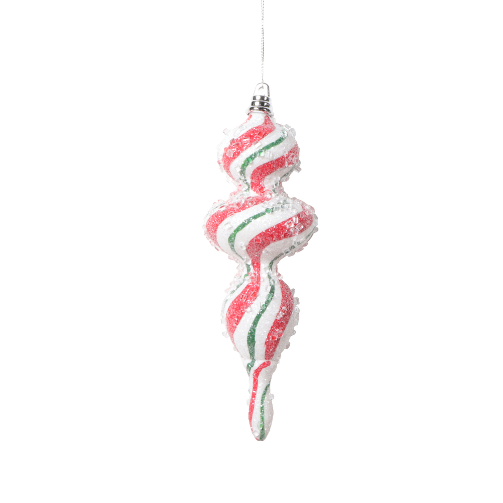 Picture of Vickerman MT2216370 7 in. Swirl Shuttle Ornament&#44; Red & Green - 3 per Bag