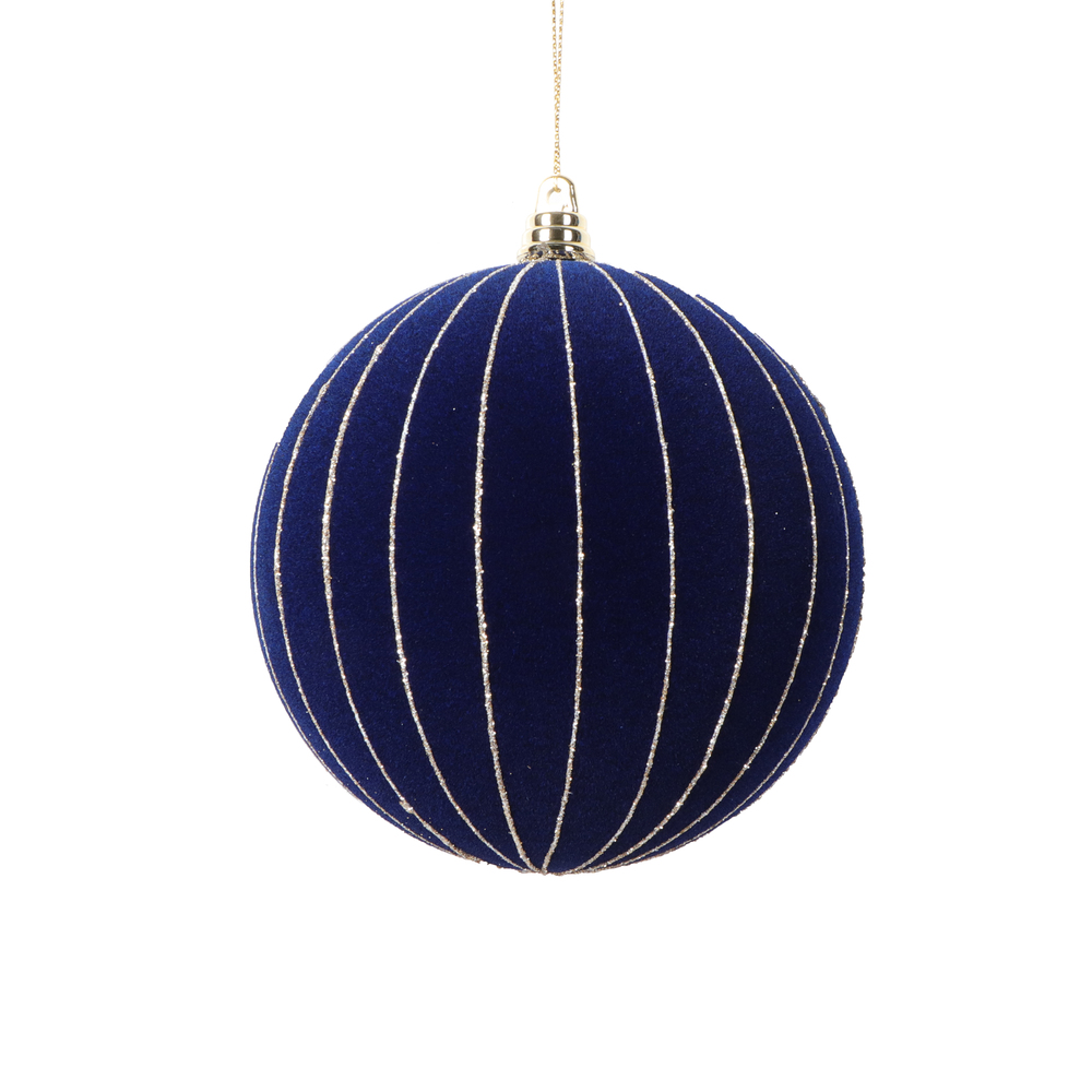 4.7 in. Round Ornament, Midnight Blue - 3 per Bag