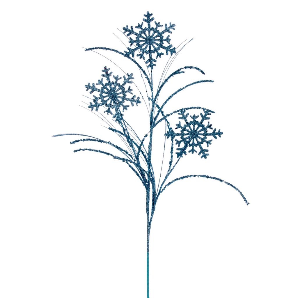 31 in. Baby Blue Snowflake Glitter Spray, 6 Piece - Pack of 48