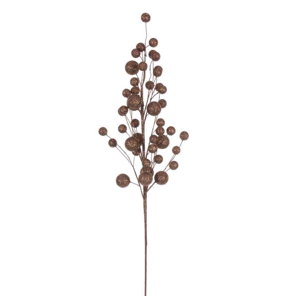 27 in. Multi Ball Glitter Spray, Mocha - 4 per Bag