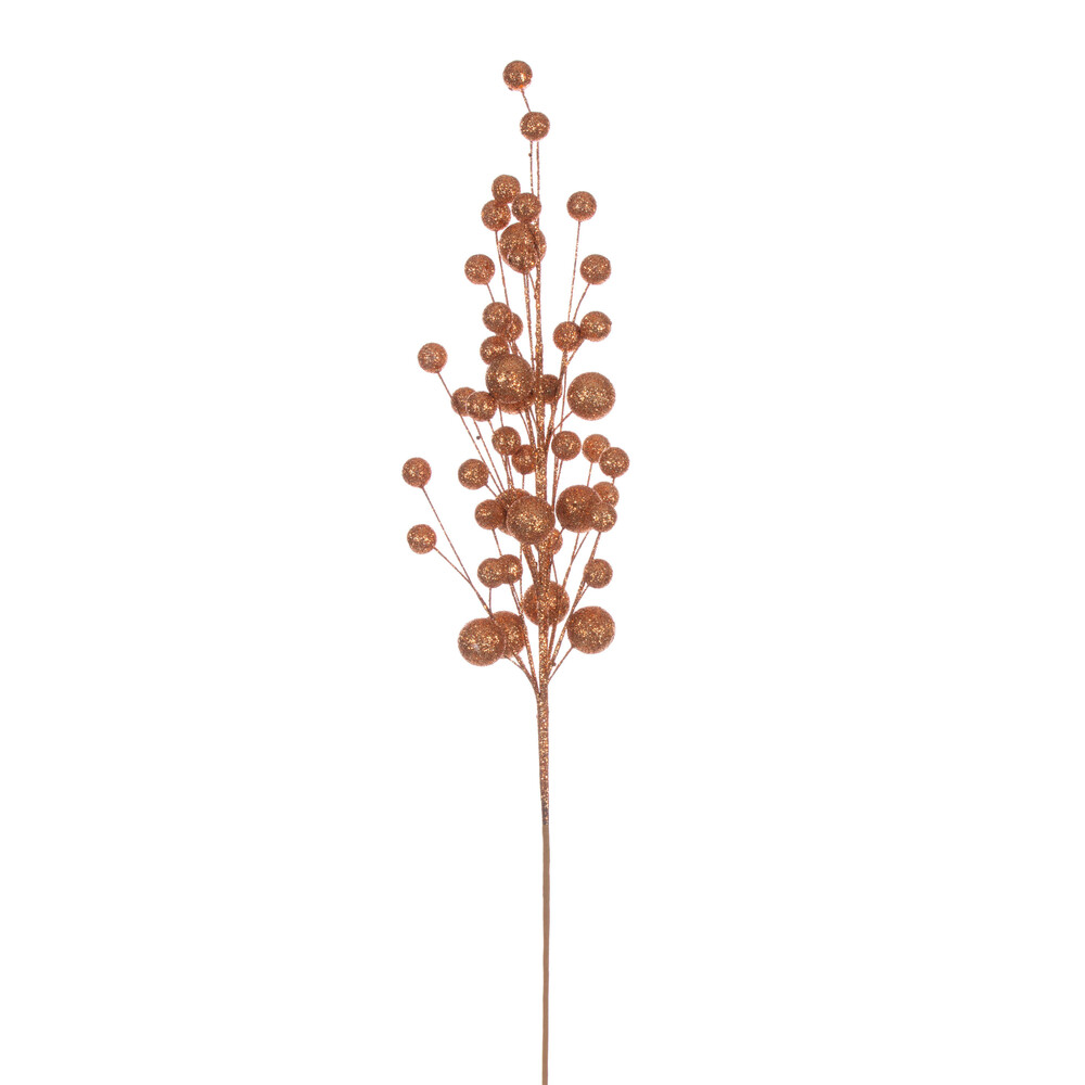27 in. Multi Ball Glitter Spray, Copper - 4 per Bag