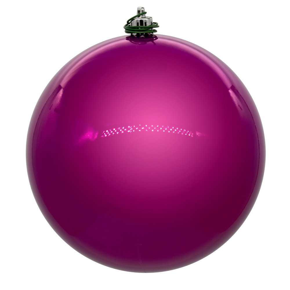 6 in. UV Drill Pearl Ball, Fuchsia - 4 Per Bag