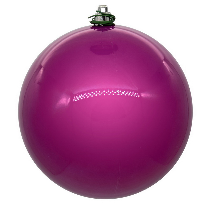 8 in. Pearl UV Drill Ball Ornament, Mauve