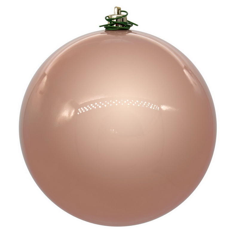 8 in. Pearl UV Drill Ball Ornament, Rose Gold