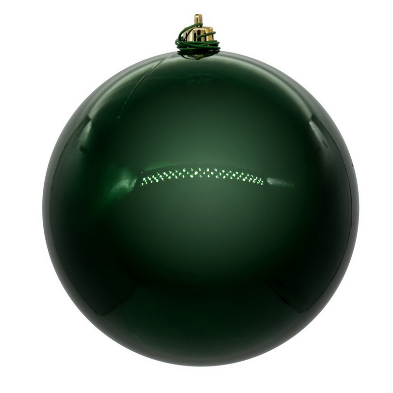 N592074DPV 8 in. Pearl UV Drill Ball Ornament, Midnight Green