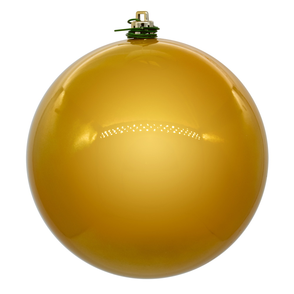 10 in. UV Drill Pearl Ball Ornament, Gold