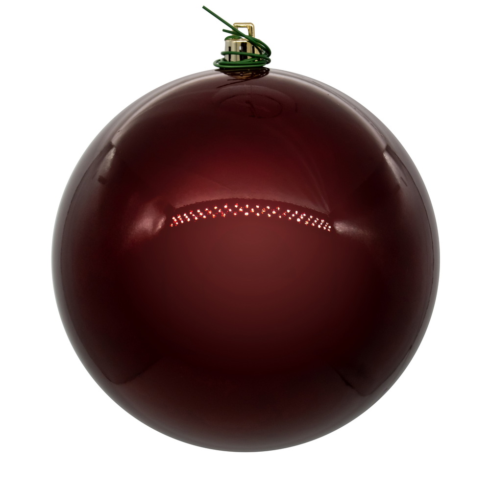 10 in. UV Drill Pearl Ball Ornament, Wine