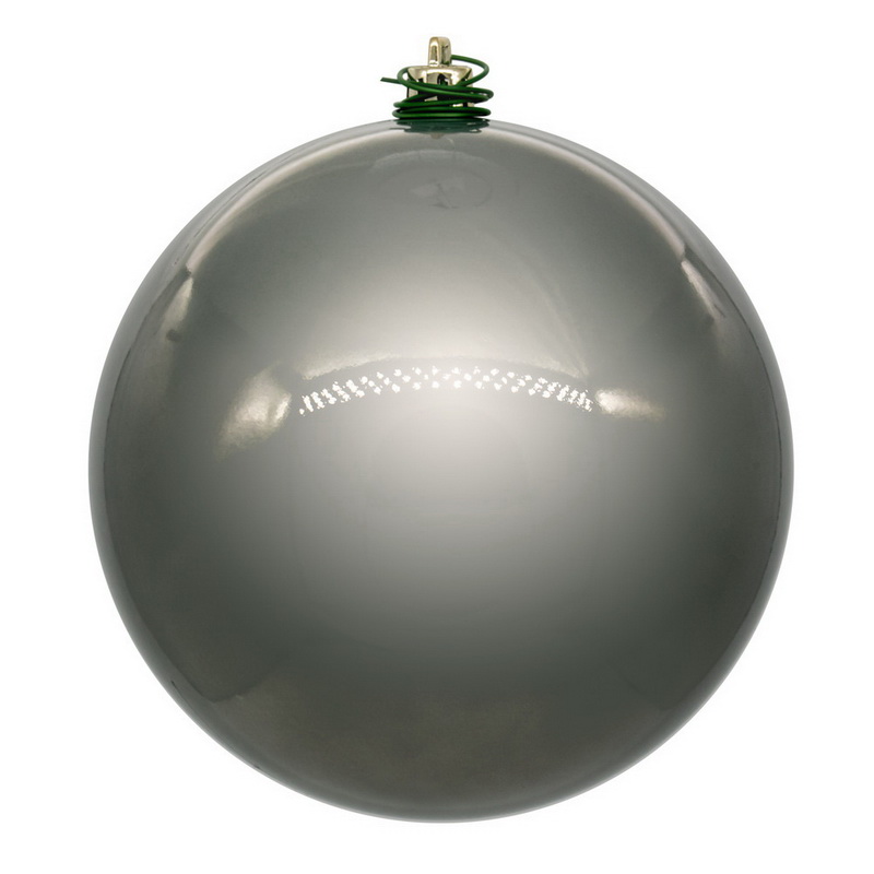 10 in. Pearl UV Drill Ball Ornament, Limestone