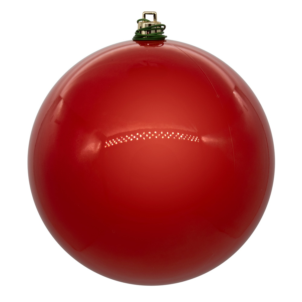N592539DPV 10 in. UV Drill Pearl Ball Ornament, Bittersweet