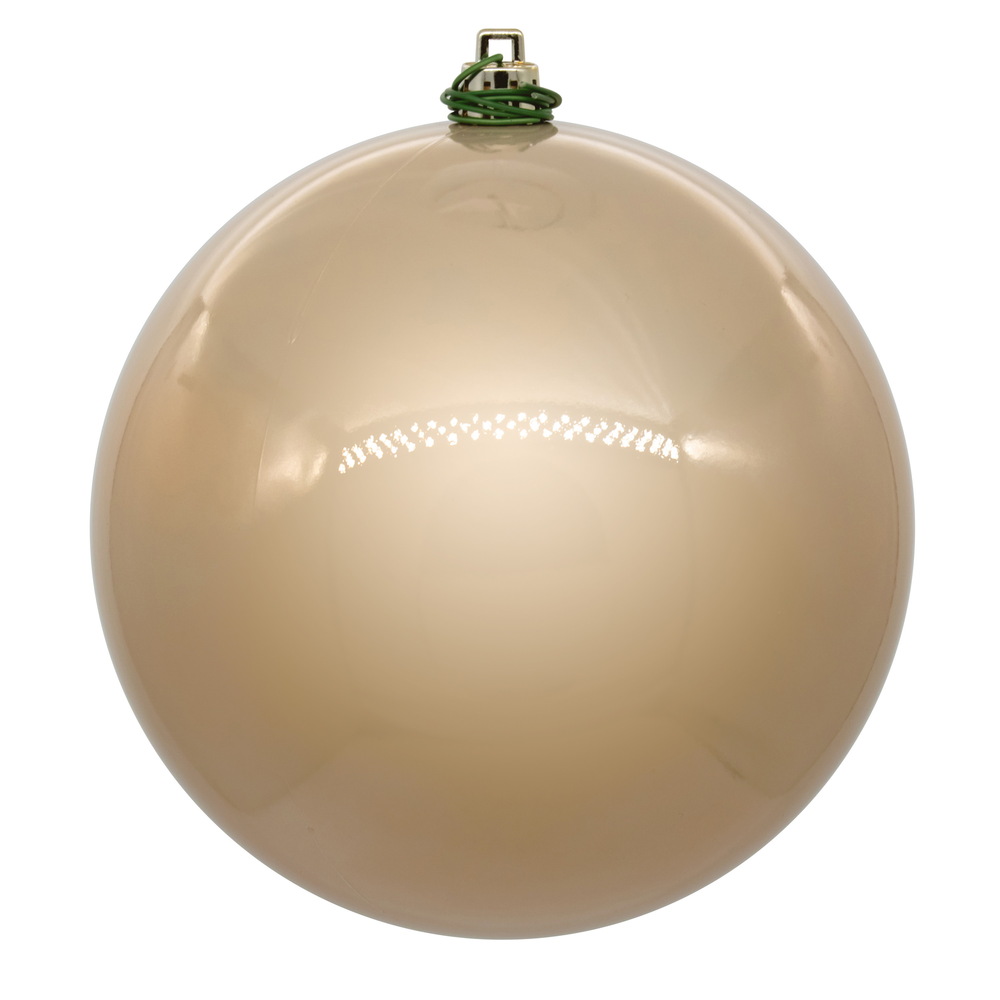 N592543DPV 10 in. UV Drill Pearl Ball Ornament, Oat
