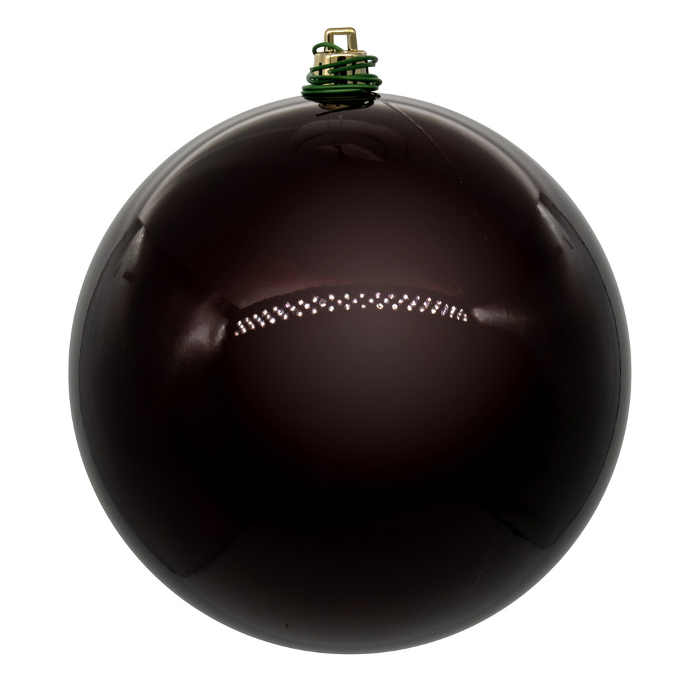 10 in. UV Drill Pearl Ball Ornament, Burgundy