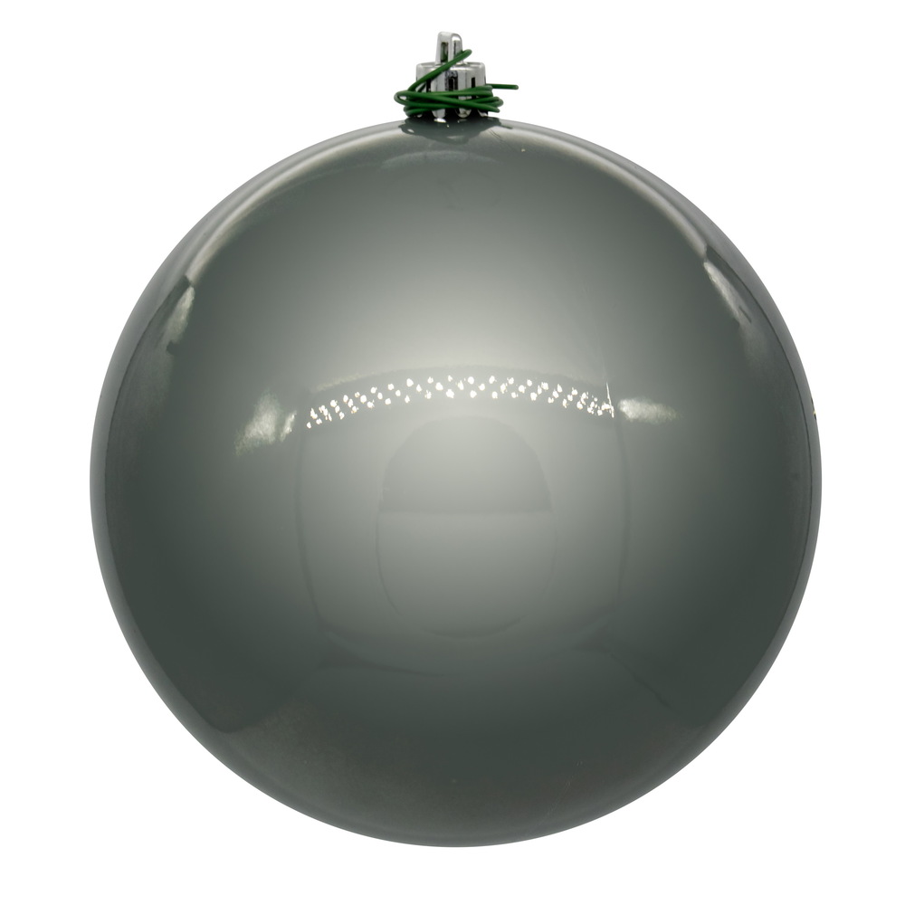 10 in. UV Drill Pearl Ball Ornament, Pewter