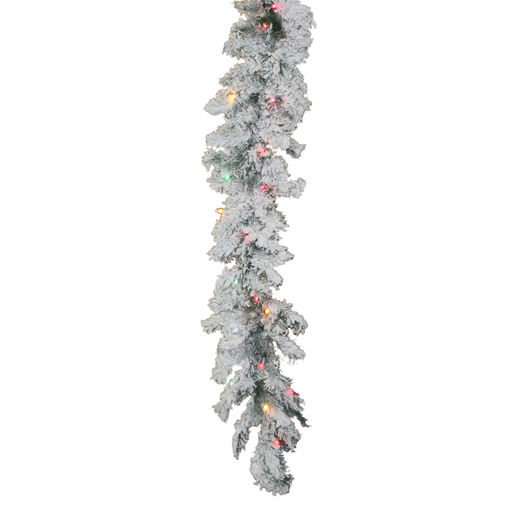 9 ft. x 12 in. Alaskan Artificial Christmas Garland, Flocked