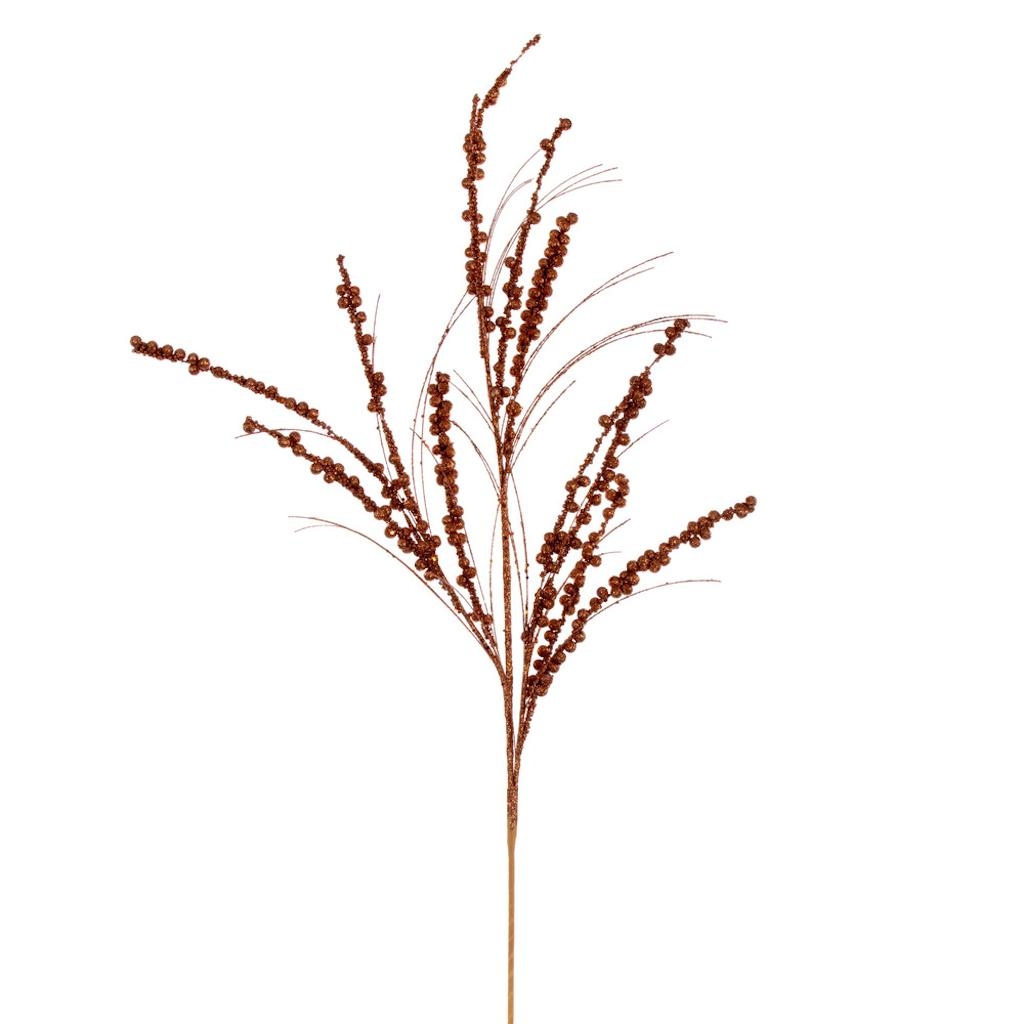 36 in. Copper Berry Twig Glitter Spray, 6 Piece per Bag