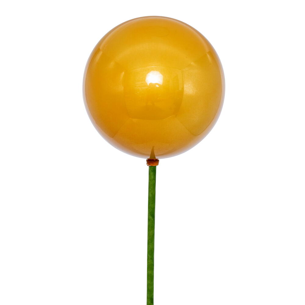 4 x 18 in. Pearl Ball Stick Ornament, Gold - 6 per Bag